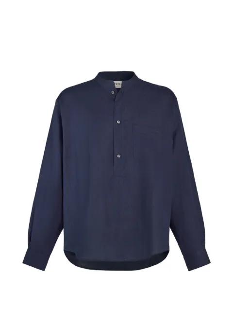 band-collar patch-pocket shirt by TODS