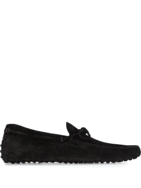 bow-detail leather loafers by TODS