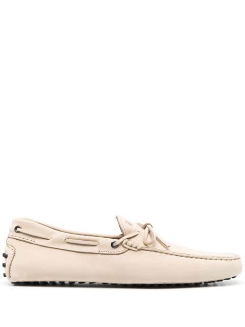 bow-detail leather loafers by TODS