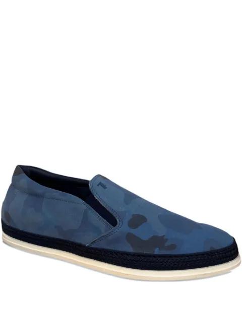 camouflage-print slip-on loafers by TODS