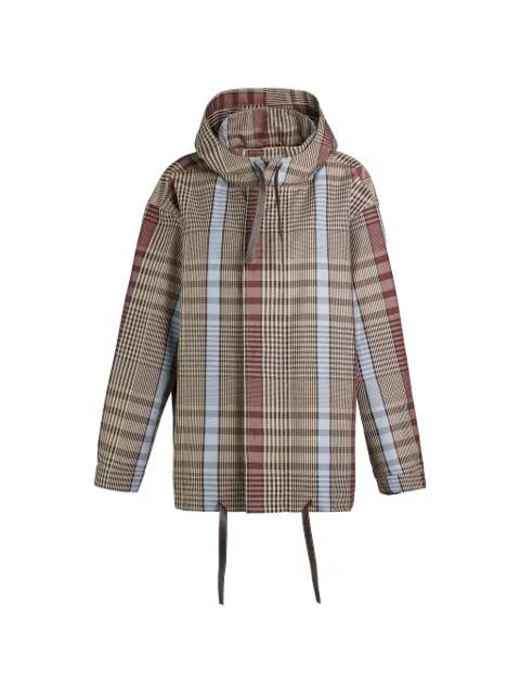 checked rain coat by TODS