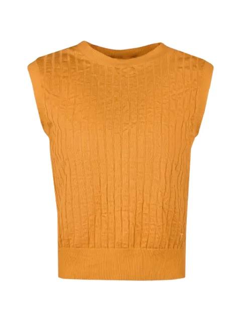 crinkled knitted vest by TODS