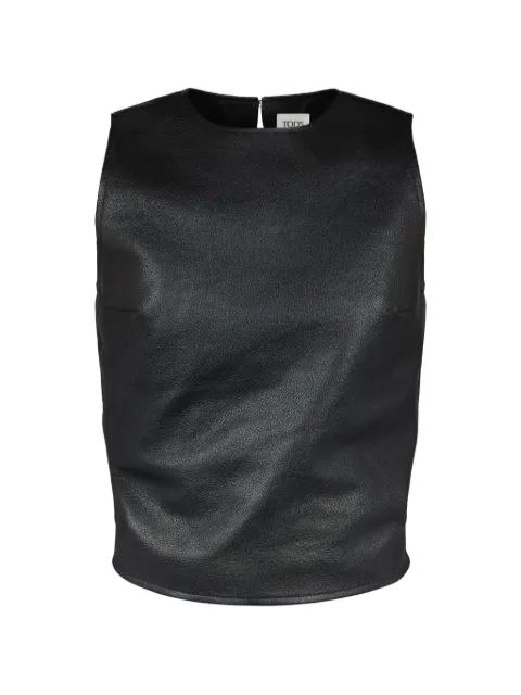 cropped leather top by TODS