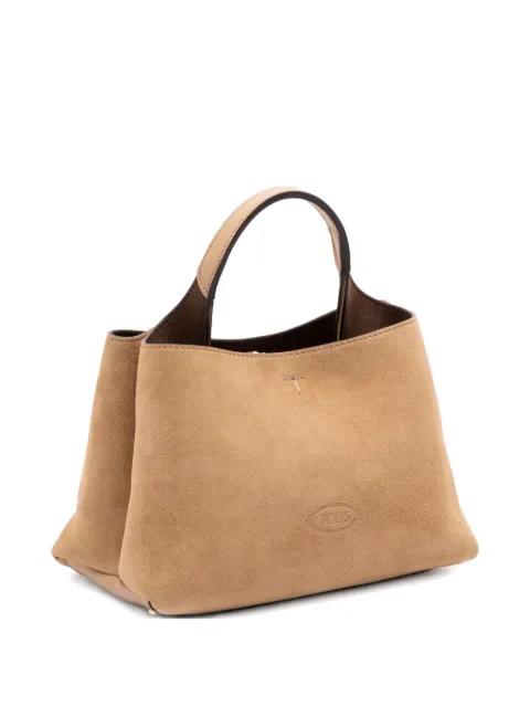 debossed-logo suede shoulder bag by TODS