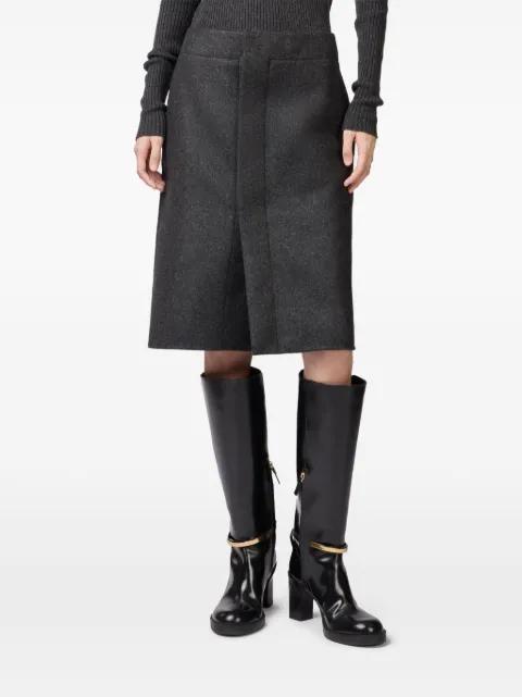 double-pocket wool skirt by TODS
