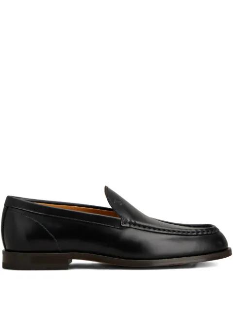 embossed-logo leather loafers by TODS