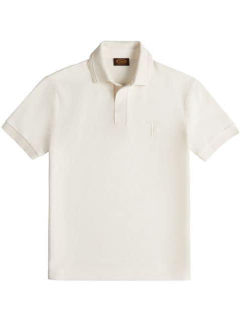 embroidered-logo polo shirt by TODS