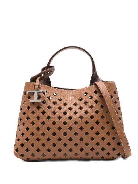 hanging-T perforated tote bag by TODS