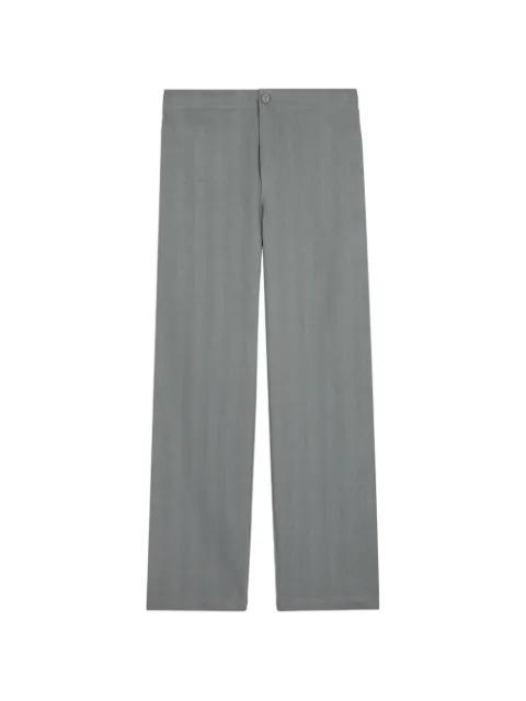 herringbone drawstring linen trousers by TODS