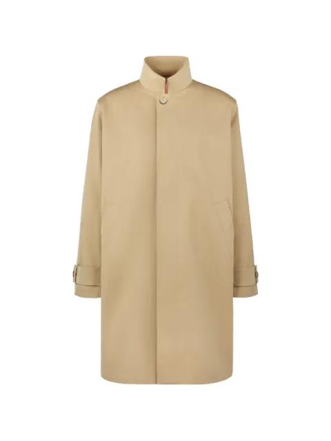 high-neck gabardine trench coat by TODS