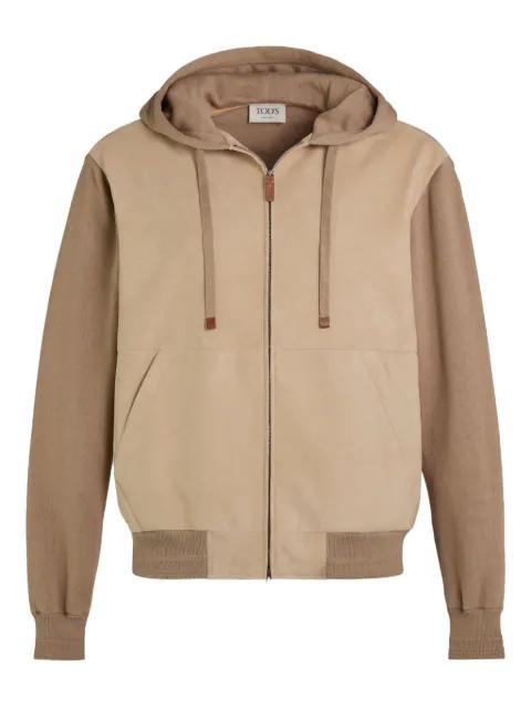 hoodied zip-up bomber jacket by TODS