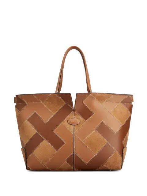 intarsio shopping tote bag by TODS