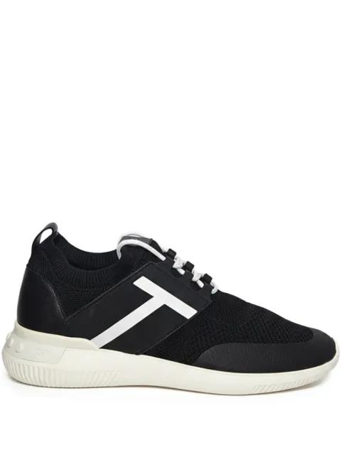 knit leather low-top sneakers by TODS