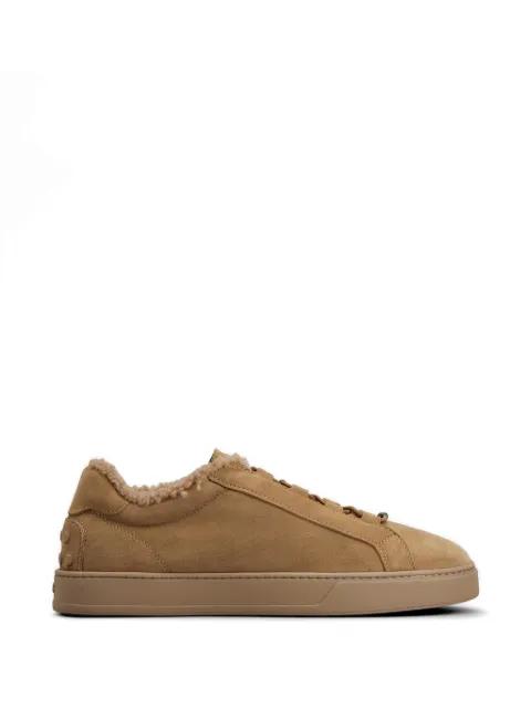 lace-up fur sneakers by TODS