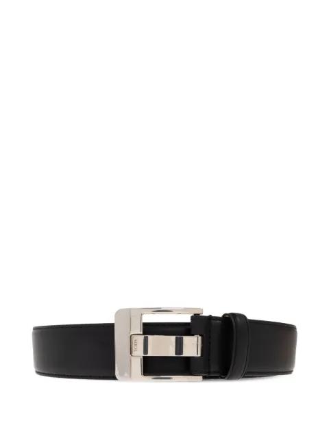 leather buckle belt by TODS