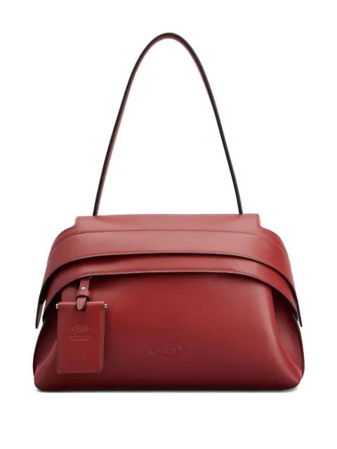 leather flap shoulder bag by TODS