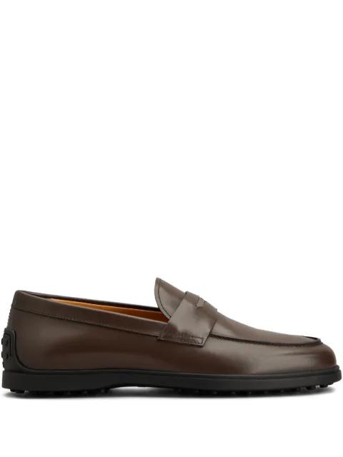 leather penny loafers by TODS
