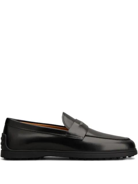 leather penny loafers by TODS