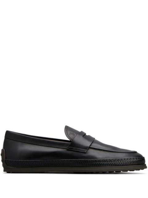 leather penny loafers by TODS