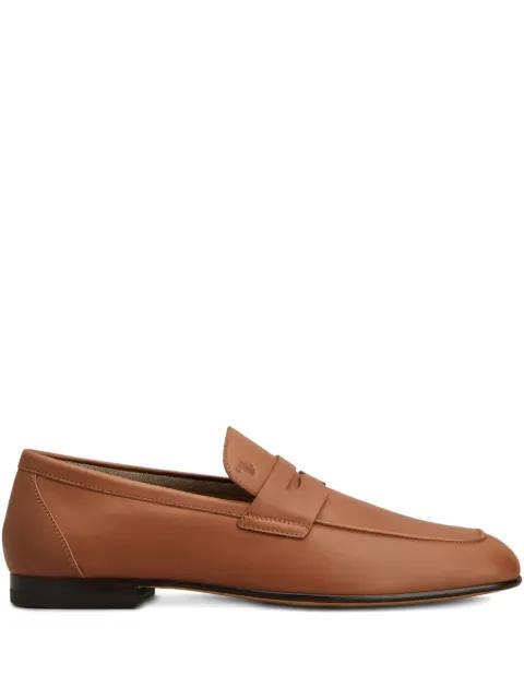 leather penny loafers by TODS