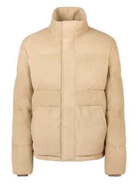 leather quilted jacket by TODS