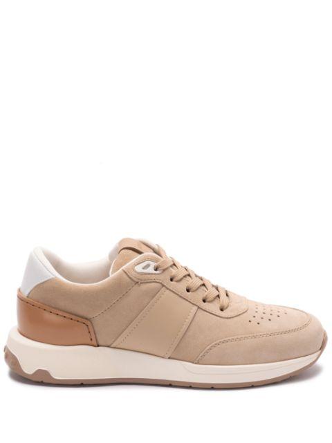 leather-trim suede sneakers by TODS
