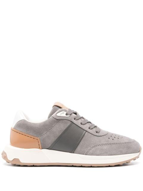 leather-trim suede sneakers by TODS
