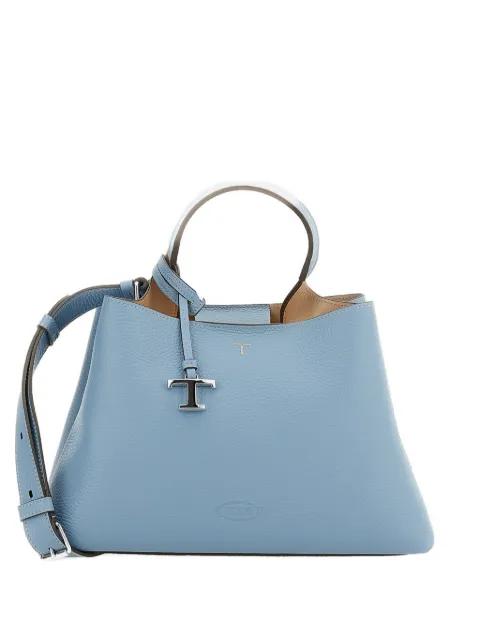 logo-charm leather tote bag by TODS