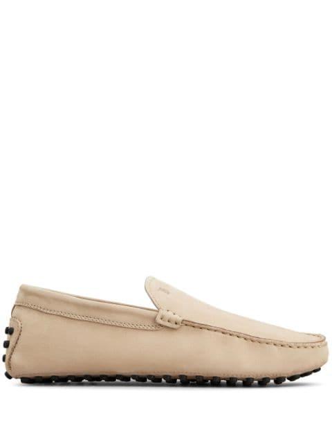 logo-debossed leather loafers by TODS