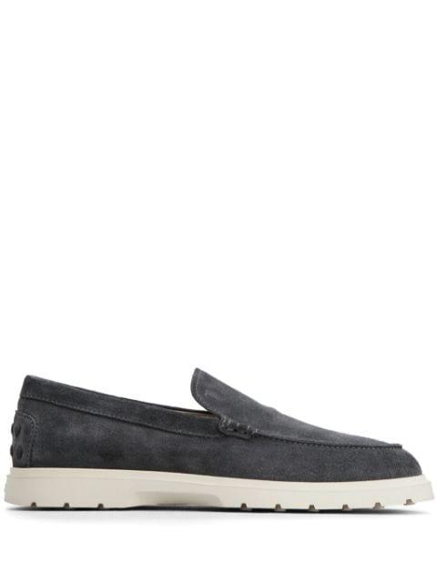 logo-debossed suede loafers by TODS