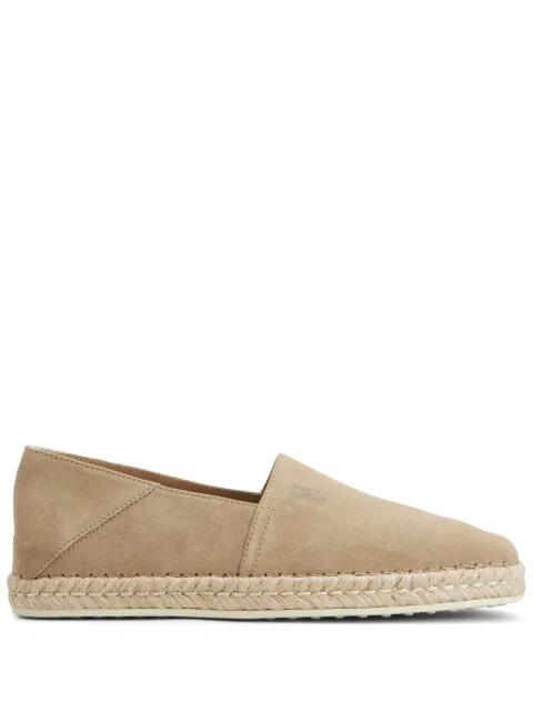 logo-embossed leather espadrilles by TODS