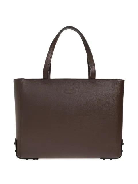 logo-embossed tote bag by TODS