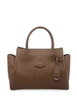 logo-plaque pebbled leather tote bag by TODS