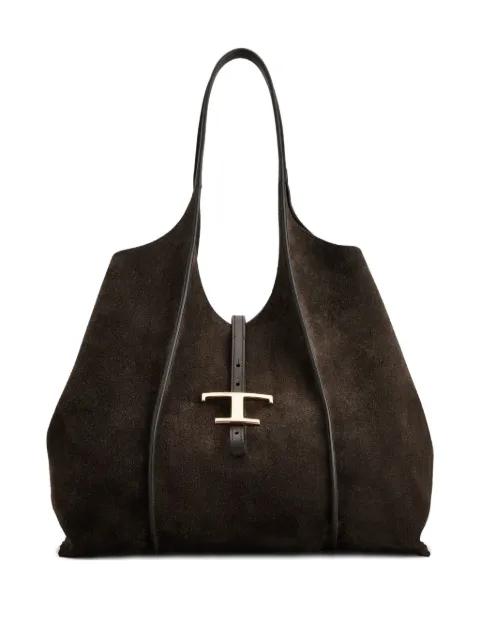 medium T-Bar suede shoulder bag by TODS