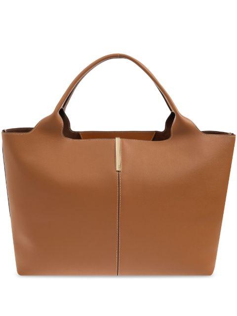 medium leather tote bag by TODS