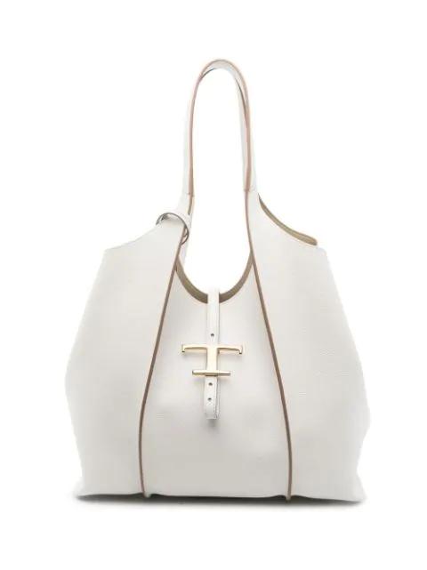 medium leather tote bag by TODS