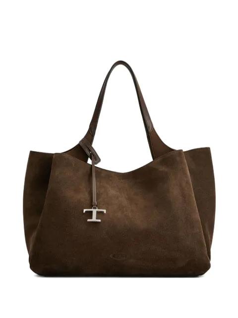 medium suede tote bag by TODS