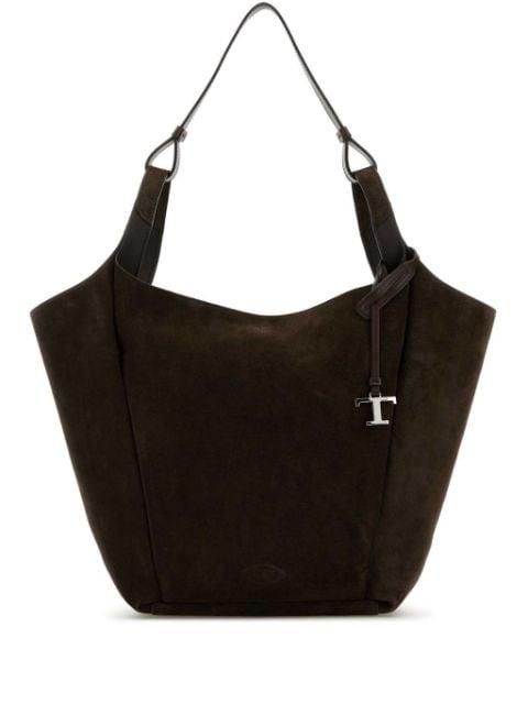 medium suede tote bag by TODS