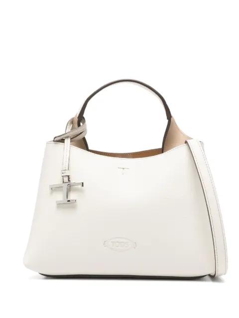 micro logo-charm tote bag by TODS
