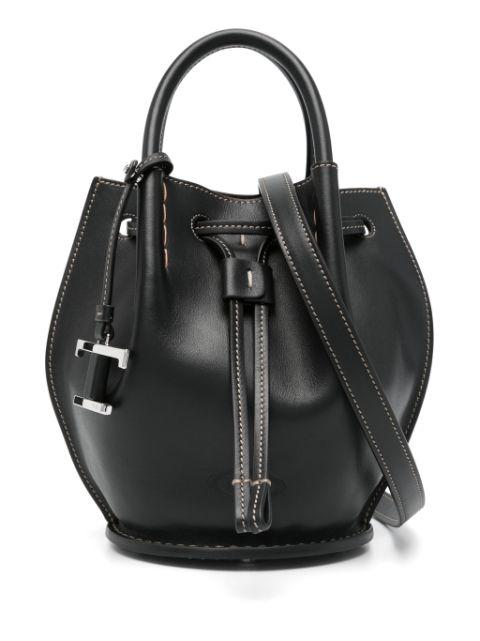 mini logo-charm bucket bag by TODS