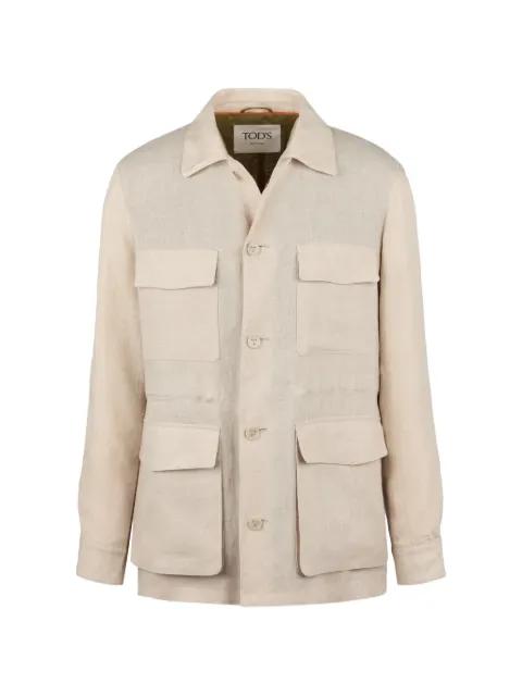 multiple-pocket field jacket by TODS