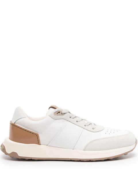 panelled leather sneakers by TODS