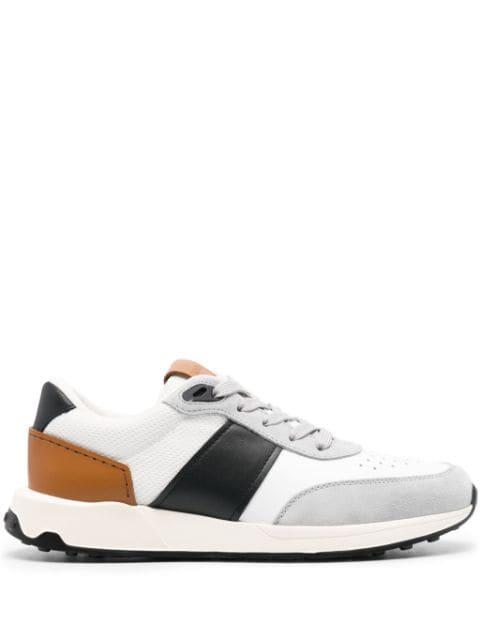 panelled leather sneakers by TODS