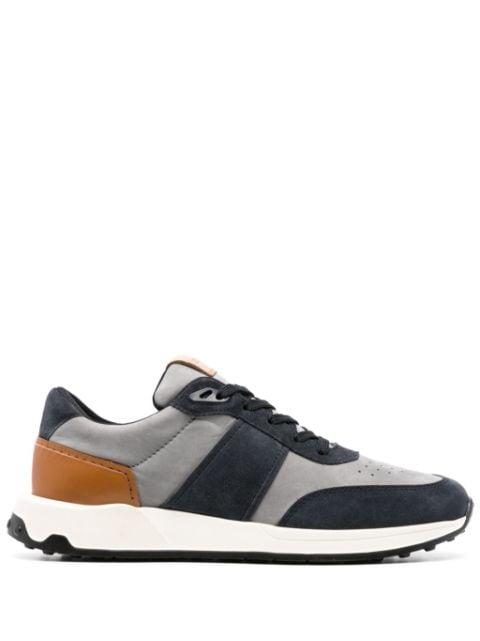 panelled suede low-top sneakers by TODS