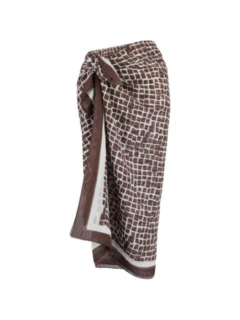 patterned-print beach cover-up by TODS