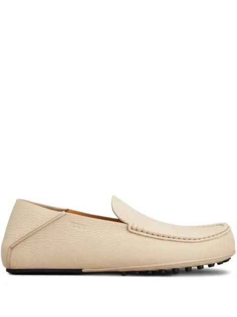 pebble-grain logo-detail loafers by TODS