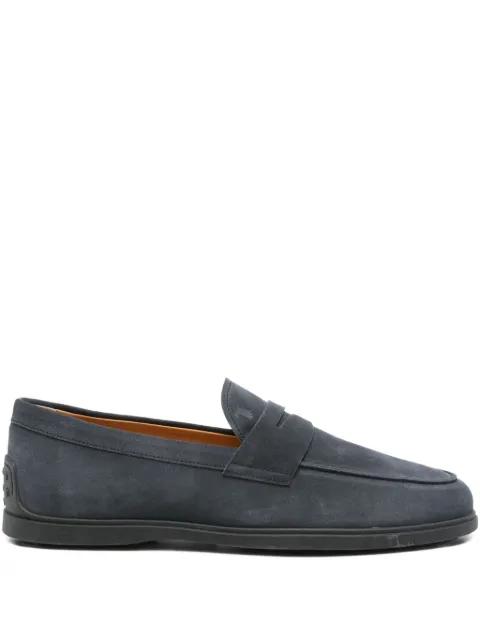 penny-bar suede loafers by TODS