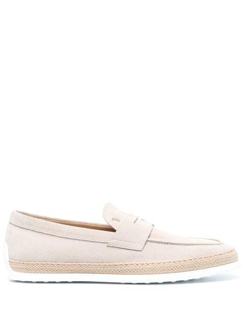 penny-slot suede loafers by TODS