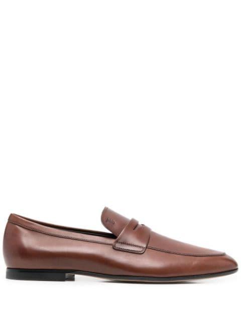 penny-strap leather loafers by TODS