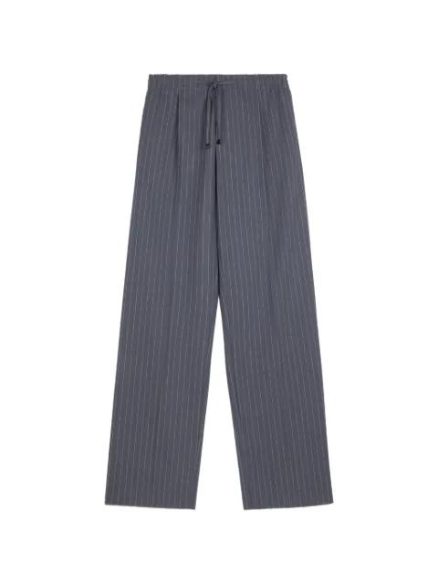 pinstripe-pattern drawstring trousers by TODS